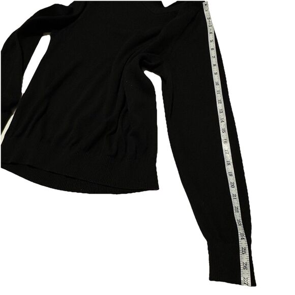 Tommy Hilfiger Sweater Pullover Mens Sz M Black V Neck Cotton Preppy Knit - Picture 6 of 8